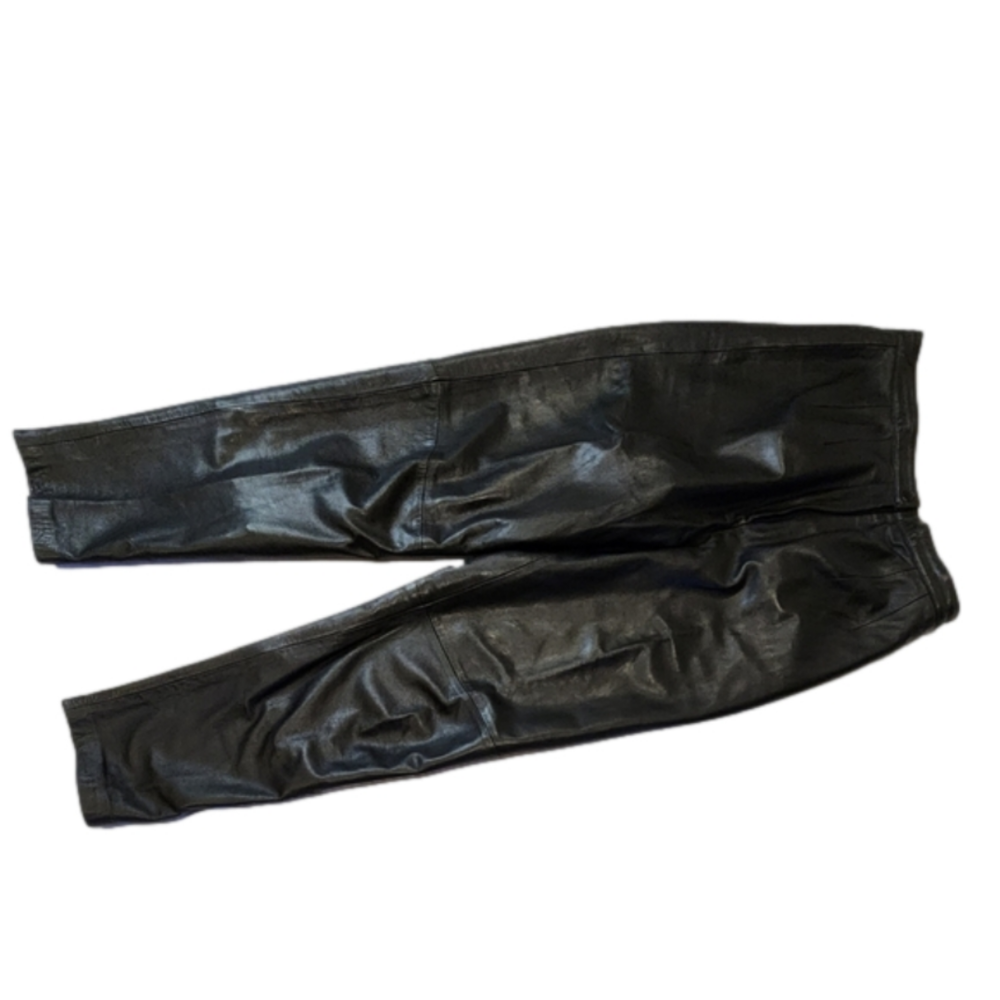 VINTAGE 80's Evan Davies Women's Sz 10 Black Leather Pants Soft Lined EUC
